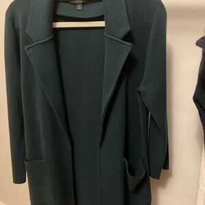 Chic Dark Green Long Coat